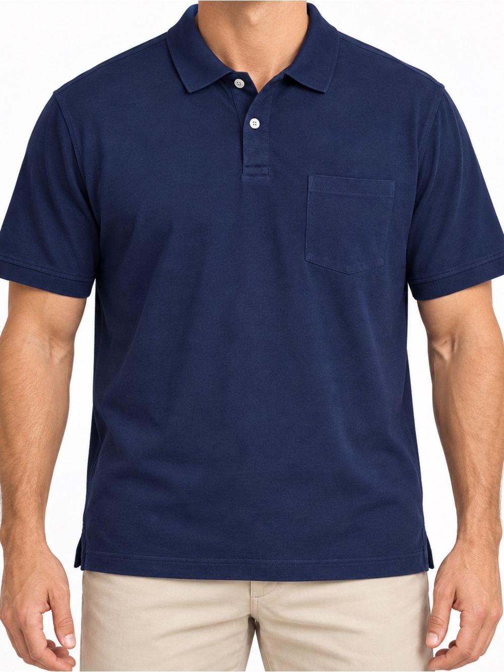 NWT Club Room Polo Shirt Mens XL Navy Blue 100% Cotton Pocket Preppy Golf New